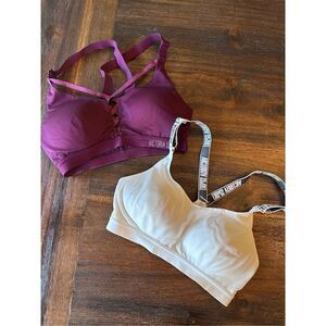 Victoria's Secret Plum & White Sports Bras